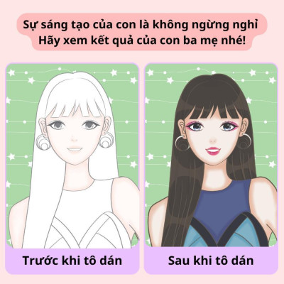 Sách - Trang Điểm Thần Tượng Hàn Quốc Lisa (Hơn 100 Stickers) - Megabook