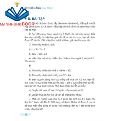 Sách: Rèn Kĩ Năng Giải Toán Lớp 6 - Tập 1 (Theo Chương Trình Giáo Dục Phổ Thông Mới)