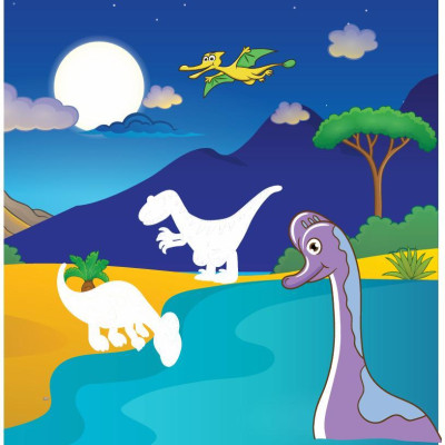 Sách - Sticker Dán Hình Phát Triển IQ EQ CQ - Công Viên Khủng Long - Tập 6 - Việt Thư