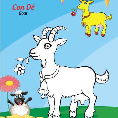 Sách - Bé tô màu và học tiếng anh theo chủ đề - Động vật nuôi