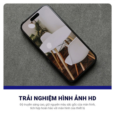 Kính cường lực khung tự dán cho iPhone 16 ProMax / 16 / 16 Plus / 16 Pro hiệu WIWU SQ-008 Easy install - Viền siêu mỏng 0.33mm, chống mẻ cạnh, Phủ nano siêu mượt - Hàng nhập khẩu