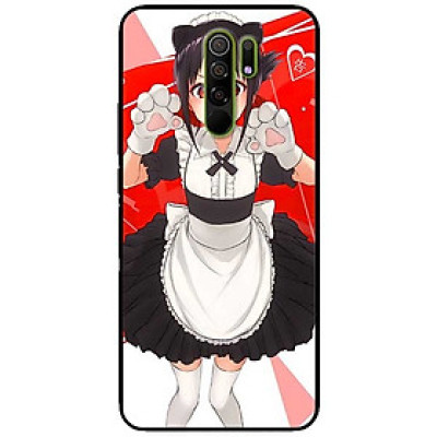 Ốp lưng dành cho Xiaomi Redmi 9 mẫu Cô Gái Mèo