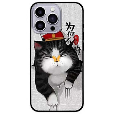 Ốp lưng dành cho Iphone 13 Mini - Iphone 13 - Iphone 13 Pro -  Iphone 13 Pro Max - Mèo Cào Nón Đỏ