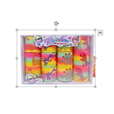 RAINBOW SPRING - SM75-K3 Lò xo cầu vồng hình khủng long (KT 7.5x7.5x6.5cm)