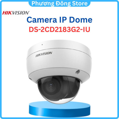 Camera IP HIKVISION DS-2CD2183G2-IU 8MP  30m, Tích hợp Mic, phát hiện người và phương tiện, Phát hiện khuôn mặt ,.-Hàng chính hãng