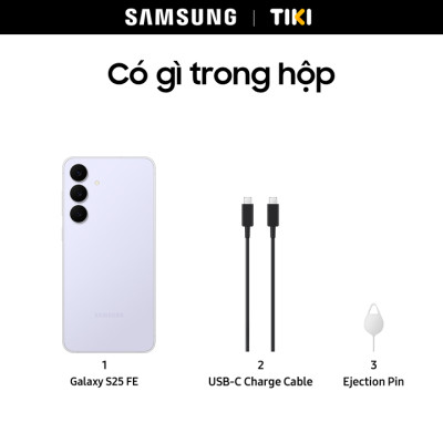 Điện Thoại Samsung Galaxy S25 FE (8/128GB), Concert Camera 50MP, Pin bền bỉ, Trợ thủ AI thông minh - Hàng chính hãng