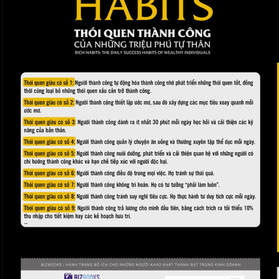 Rich Habit - Thói Quen Thành Công Của Những Triệu Phú Tự Thân (Tặng kèm Bookmark PL) 