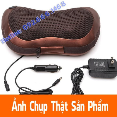 GỐI MASSAGE 8 BI HỒNG NGOẠI TRỊ LIỆU ĐAU MỎI VAI GÁY 