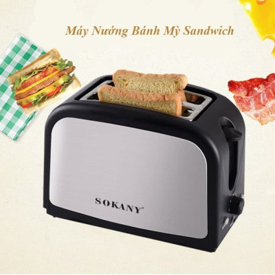 Máy nướng bánh mì tự nảy bánh công suất 800W SOKANY, công suất 800W [ BẢO HÀNH UY TÍN 1 NĂM ] - HÀNG CHÍNH HÃNG - DELIYA