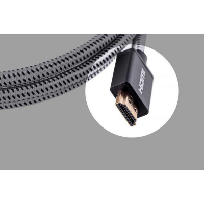 Cáp HDMI ORICO HD501-100-BK - chuẩn 2.0 4K/30Hz (dây dù) 10 mét - Hàng Chính Hãng