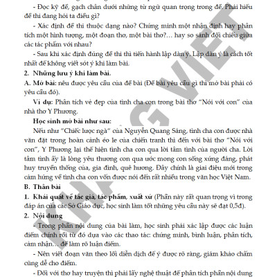 Bồi Dưỡng Học Sinh Giỏi Văn 9 Thi Vào Lớp 10 - KV