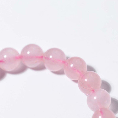 Vòng tay đá thạch anh hồng charm bạc ngôi sao 6 cánh mệnh hỏa, thổ - Ngọc Quý Gemstones