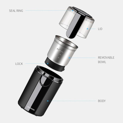 Máy xay hạt cà phê và gia vị đa năng Shardor CG628B - Công suất 200W - HÀNG NHẬP KHẨU 