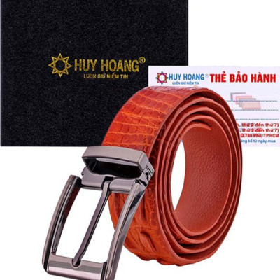 Thắt Lưng Nam Da Cá Sấu Gai Lưng Đầu Kim Huy Hoàng HT4731