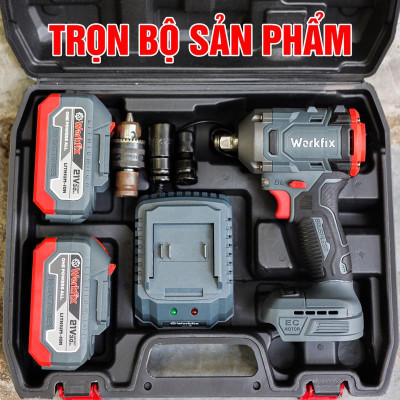 Máy Siết Bulong Workfix 360N- WF-IW360N - Đa Năng 2 Trong 1 - Lực Siết 360N.m - Động Cơ Từ Lõi Đồng - 2 Pin 21V/3Ah - Bảo hành chính hãg