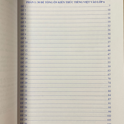 Sách 30 Đề tổng ôn kiến thức Tiếng Việt vào Lớp 6