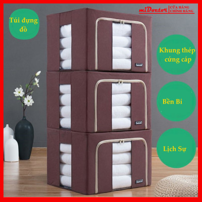 Bộ 3 Túi Đựng Chăn Màn Khung Sắt Gấp Gọn miDoctor (CÓ CHỌN MÀU)