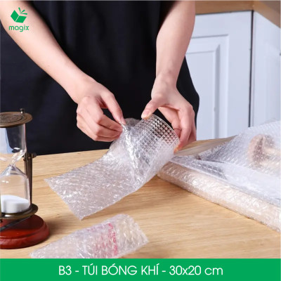 B3 - 30x20 cm - 25 Túi bóng khí chống sốc đóng hàng - Túi gói hàng, bọc chống sốc, xốp chống sốc