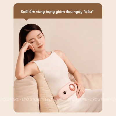 ￼Đai massage chườm ấm bụng, mát xa làm nóng giảm đau bụng kinh quà sinh nhật cho nữ chính hãng