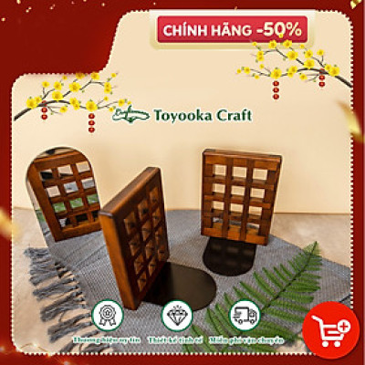 Giá Gỗ Chèn Sách Để Bàn TOYOOKA CRAFT, Phụ Kiện Gỗ Cao Cấp, Thiết Kế Sang Trọng, Tinh Tế - SC07