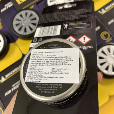 Sáp Thơm  ÔTô MICHELIN Khử Mùi Xe Hơi Cao Cấp - Michelin Organic Can Air Freshener (Hàng Chính Hãng)-mùi hương jet Black 