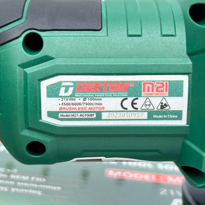 MÁY MÀI GÓC SỬ DỤNG PIN 21V 100mm DEKTON M21-AG100BT - HÀNG CHÍNH HÃNG