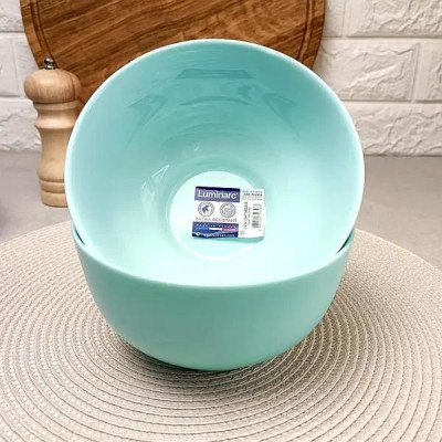 Bộ 6 bát (chén) thủy tinh Luminarc Diwali Light Turquoise 12cm, dùng lò vi sóng, máy rửa bát - P9201*6 | Hàng chính hãng