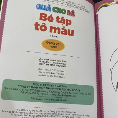 Quà cho bé : Bé tập tô màu : Động vật nuôi