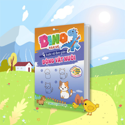 DINO tập vẽ - 4 bước vẽ đơn giản Động vật nuôi