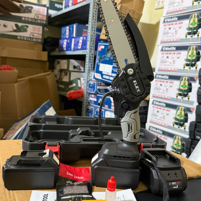 Máy Cưa Xích Dùng PIN Elex Lõi Đồng Mạnh Mẽ Bền Bỉ - Máy Cưa Cầm Tay Mini Cưa Tất Cả Loại Gỗ Siêu Khỏe, Tiện Lợi Dùng Cho Mọi Gia Đình, Bảo Hành 1 Năm