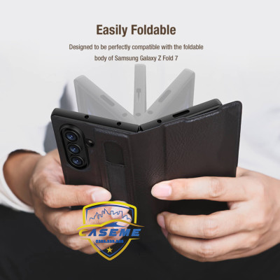 Bao Da Nillkin Aoge Leather Case Chính Hãng Cho Samsung Galaxy Z Fold7 – Sang Trọng, Siêu Bền, Bảo Vệ Toàn Diện - Hàng Chính Hãng