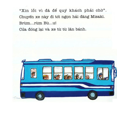 Ehon - Thực Phẩm Tâm Hồn Cho Bé - Xe Bus Píng Poong Đi Biển (Tái Bản 2020)  - Bản Quyền