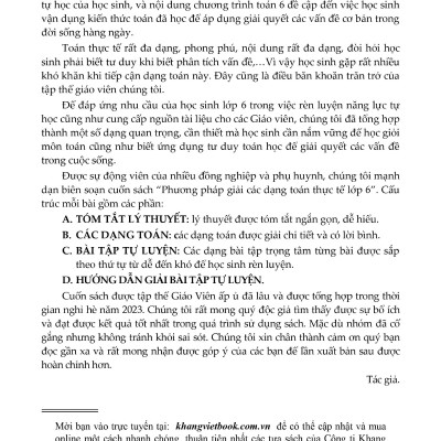 Phương Pháp Giải Các Dạng Toán Thực Tế 6 (Tài Liệu Dùng Chung Cho Các Bộ Sách) - KV