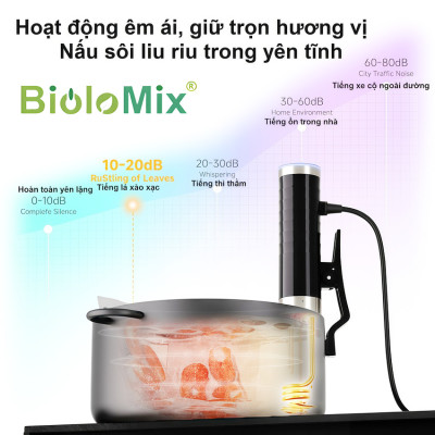 HÀNG CHÍNH HÃNG - Máy nấu chậm Sous vide, dùng cho gia đình. Thương hiệu Mỹ cao cấp BioloMix SV-9002