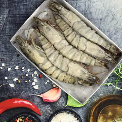 Tôm sú nguyên con sinh thái Seaprodex kích cỡ 5 con/hộp , 500gr