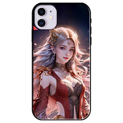 Ốp lưng dành cho Iphone X - Xs - Xs Max - XR - 11 - 11 Pro Max - Mỹ Nữ Áo Đỏ Đen - Hàng Chính Hãng