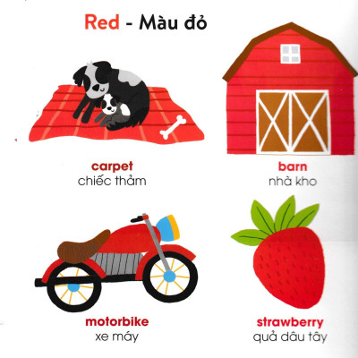 Chuyến xe buýt sắc màu - Bộ sách đồ chơi - Giúp bé phát triển từ vựng và nhận biết màu sắc