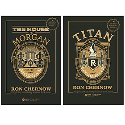Trạm Đọc Official |  Bộ 2 Cuốn Về Hai Gia Tộc Lừng Lẫy : Gia Tộc Morgan + TiTan - Gia Tộc Rockefeller (Bìa Đen)