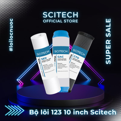 Bộ lõi số 1,2,3 10 inch (Lõi PP-UDF-CTO) - Dùng cho máy lọc nước RO, bộ lọc thô - Hàng chính hãng