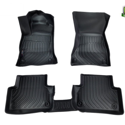 Thảm lót sàn xe ô tô Honda Brio 2018-2020 Nhãn hiệu Macsim chất liệu nhựa TPE cao cấp màu đen