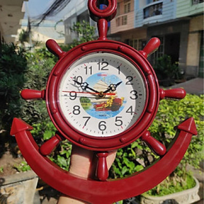 Đồng Hồ Treo Tường Hình Mỏ Neo TiTime 37x30cm