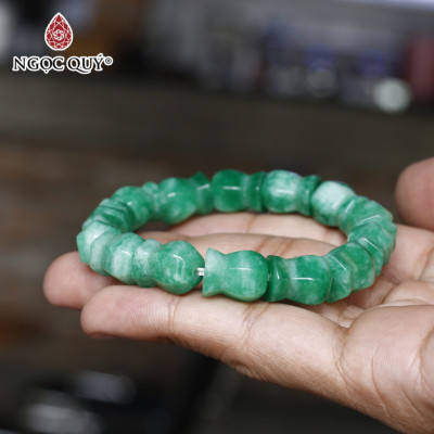 Vòng cẩm thạch hình túi tiền mệnh hỏa, mộc - Ngọc Quý Gemstones