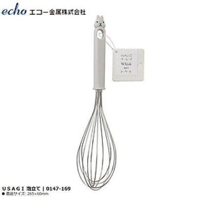 Dụng cụ đánh trứng tạo bọt Echo Usagi 26.5cm - Hàng nội địa Nhật Bản nhập khẩu chính hãng