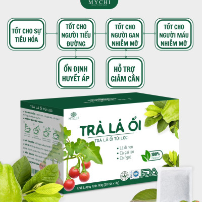 Giá Sỉ 5 hộp Trà Lá Ổi Mychi - giảm cân, Tiêu Mỡ, ngừa mỡ máu