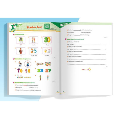 Sách - Super Test - Đề Kiểm Tra Nhanh Tiếng Anh Lớp 1, 2, 3, 4, 5 - Combo 5 Cuốn - Megabook