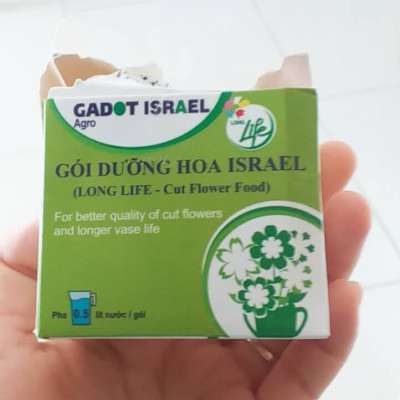 Bộ 5 hộp Chế phẩm xử lý hoa Longlife của Israel - Bảo quản hoa cắm bình tươi lâu và 14 ngày không thối nước