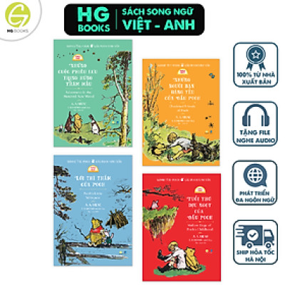 Sách thiếu nhi Gấu Pooh Xinh Xắn - Winnie The Pooh song ngữ kèm audio bản ngữ giúp con luyện nghe
