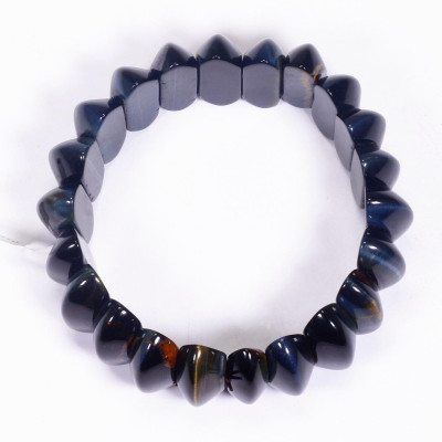 Vòng tay đá mắt hổ xanh đen nanh hổ mệnh thủy, mộc - Ngọc Quý Gemstones