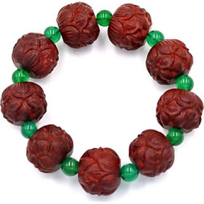 Vòng tay chuỗi hạt hoa sen gỗ trắc đỏ HSDCT40