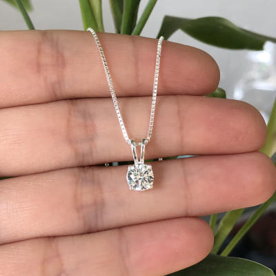 Dây Chuyền Bạc 925 Đá Tai Thỏ Dễ Thương Chính Hãng Bạc Hiểu Minh DMD503